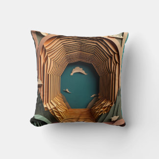 3D Paper Art Design T-shirt Kussen