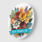 3D Paper Art Floral Moederdag Grote Klok (Hoek)