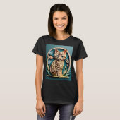 3D Paper Art Kitten Design T-shirt (Voorkant volledig)