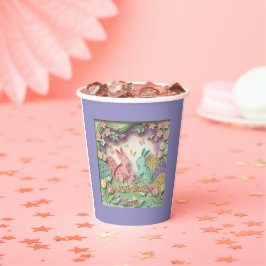 3D Paper Cut Bunny & Easter Eggs Party Papieren Bekers