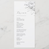 3D Paper Cut White Roses Menu (Voorkant)