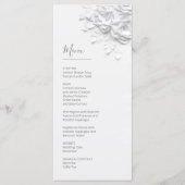 3D Paper Cut White Roses Menu (Voorkant)