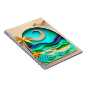 3D Papercraft Tropical Beach Notitieboek (Rechterzijde)