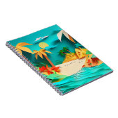 3D Papercraft Tropical Beach Notitieboek (Rechterzijde)