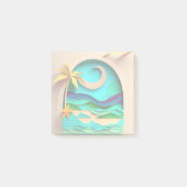 3D Papercraft Tropical Beach Post-it® Notes (Voorkant)
