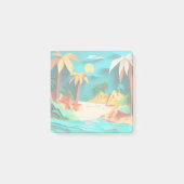 3D Papercraft Tropical Beach Post-it® Notes (Voorkant)