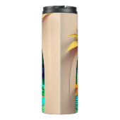 3D Papercraft Tropical Beach Thermosbeker (Achterkant)