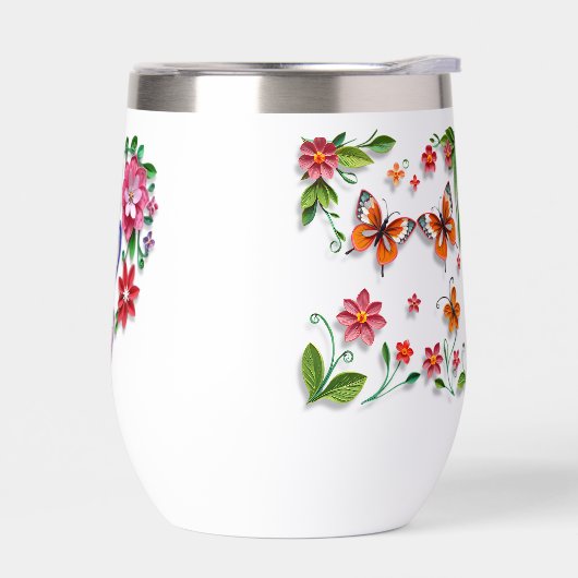 3D Papier Quilling Effect Bloemhart (Links)