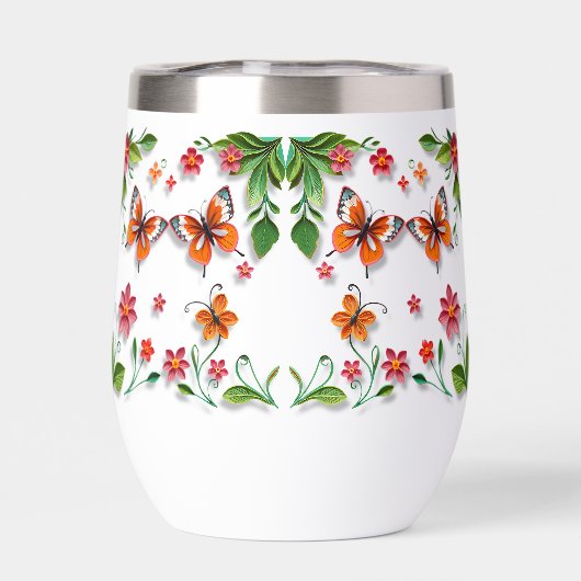 3D Papier Quilling Effect Bloemhart (Achterkant)