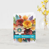 3D papieren bloem Moederdag Kaart (Gele Bloem)