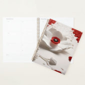 3D papieren bloemkunst Stout rood & wit ontwerp Planner (Display)