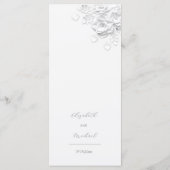 3D Papieren Gesneden Witte Rozen Menu (Achterkant)