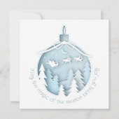 3D Papieren Kerstornament Feestdagenkaart (Voorkant)