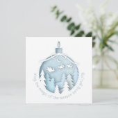3D Papieren Kerstversiering Feestdagenkaart (Staand voorkant)