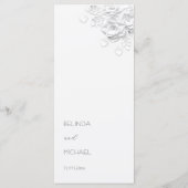 3D Papieren Witte Rozen Menu (Achterkant)