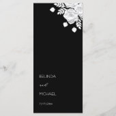 3D Papieren Witte Rozen Menu (Achterkant)