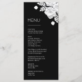 3D Papieren Witte Rozen Menu (Voorkant)