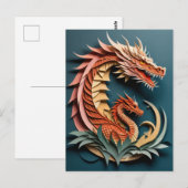 3D-papierkunst ontwerp T-shirt Briefkaart (Voorkant / Achterkant)