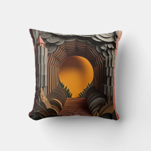 3D-papierkunst ontwerp T-shirt Kussen