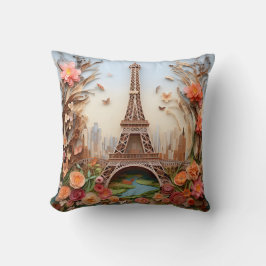 3D Paris pillow Kussen