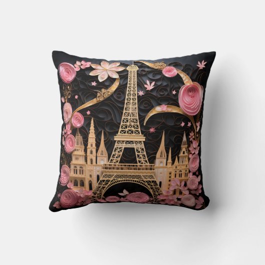 3D Paris pillow Kussen (Achterkant)
