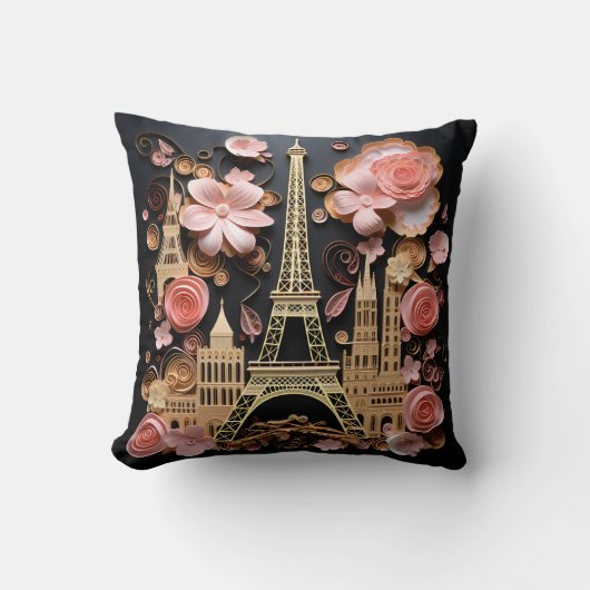 3D Paris pillow Kussen (Voorkant)