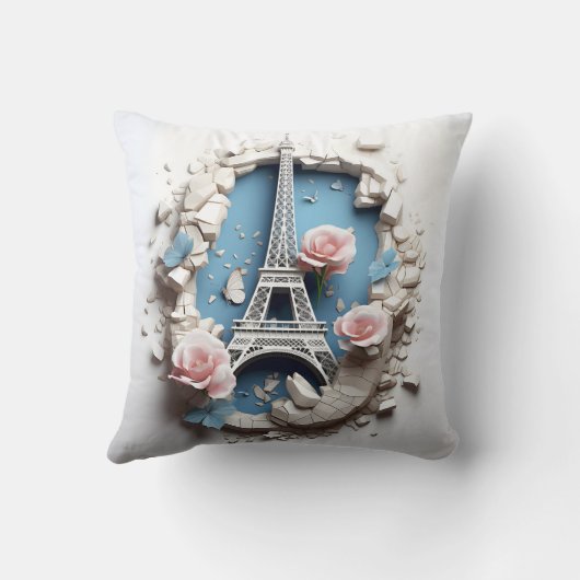 3D Paris pillow Kussen (Achterkant)