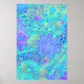 3D Pastel Flower Psychedelic Art Poster (Voorkant)