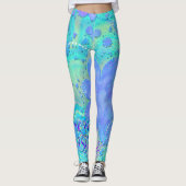 3D Pastel Flower Psychedelic Leggings (Voorkant)