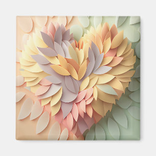 3D Pastel hart Magneet