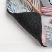 3D Pastel Sneeuwman Muismat (Hoek)