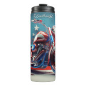 3D Patriotic Motorcycle Stars Thermosbeker (Voorkant)