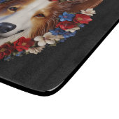 3D Patriottische Shetland Sheepdog Snijplank (Hoek)