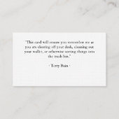 3D Pearl Serif American Garamond Gothic Sjabloon Visitekaartje (Achterkant)