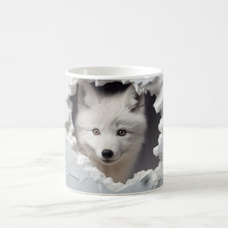 3D peering poolvos, winter vos liefhebbers Koffiemok