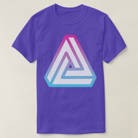 3D Penrose Onmogelijke driehoek T-shirt (Design voorkant)