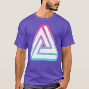 3D Penrose Onmogelijke driehoek T-shirt