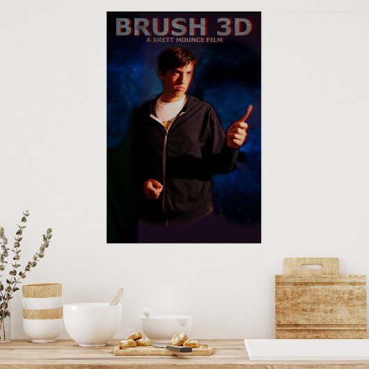 3D penselen Poster (Keuken)