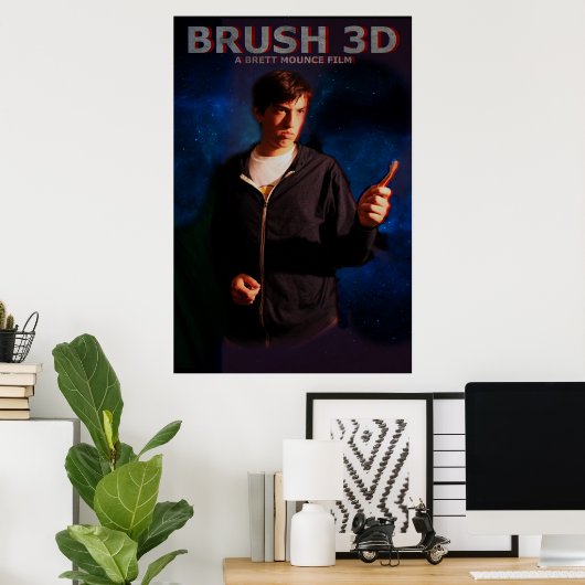 3D penselen Poster (Thuiskantoor)