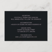 3D Peony Flowers Dark Moody Informatiekaartje (Achterkant)