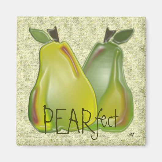 3D Peren (water speck) Magnet (Voorkant)