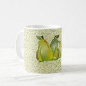 3D Peren (waterspatten/groen) Koffiemok (Voorkant links)