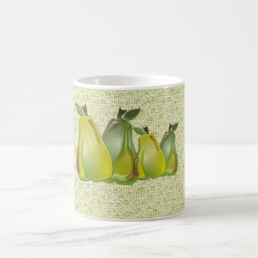 3D Peren (waterspatten/groen) Koffiemok (Center)