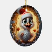 3D Personalized Christmas Bird  Keramisch Ornament (Rechts)