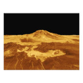 3D Perspectief Uitzicht van Maat Mons op Venus Foto Afdruk (Voorkant)