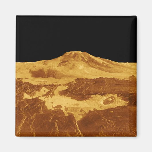 3D Perspectief Uitzicht van Maat Mons op Venus Magneet (Voorkant)