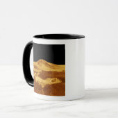 3D Perspectief Uitzicht van Maat Mons op Venus Mok (Voorkant links)