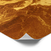 3D Perspectief Uitzicht van Maat Mons op Venus Poster (Hoek)