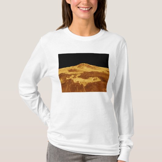 3D Perspectief Uitzicht van Maat Mons op Venus T-shirt (Voorkant)