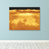 3D Perspectief Uitzicht van Sapas Mons op Venus Canvas Afdruk (Insitu (Houten vloer))
